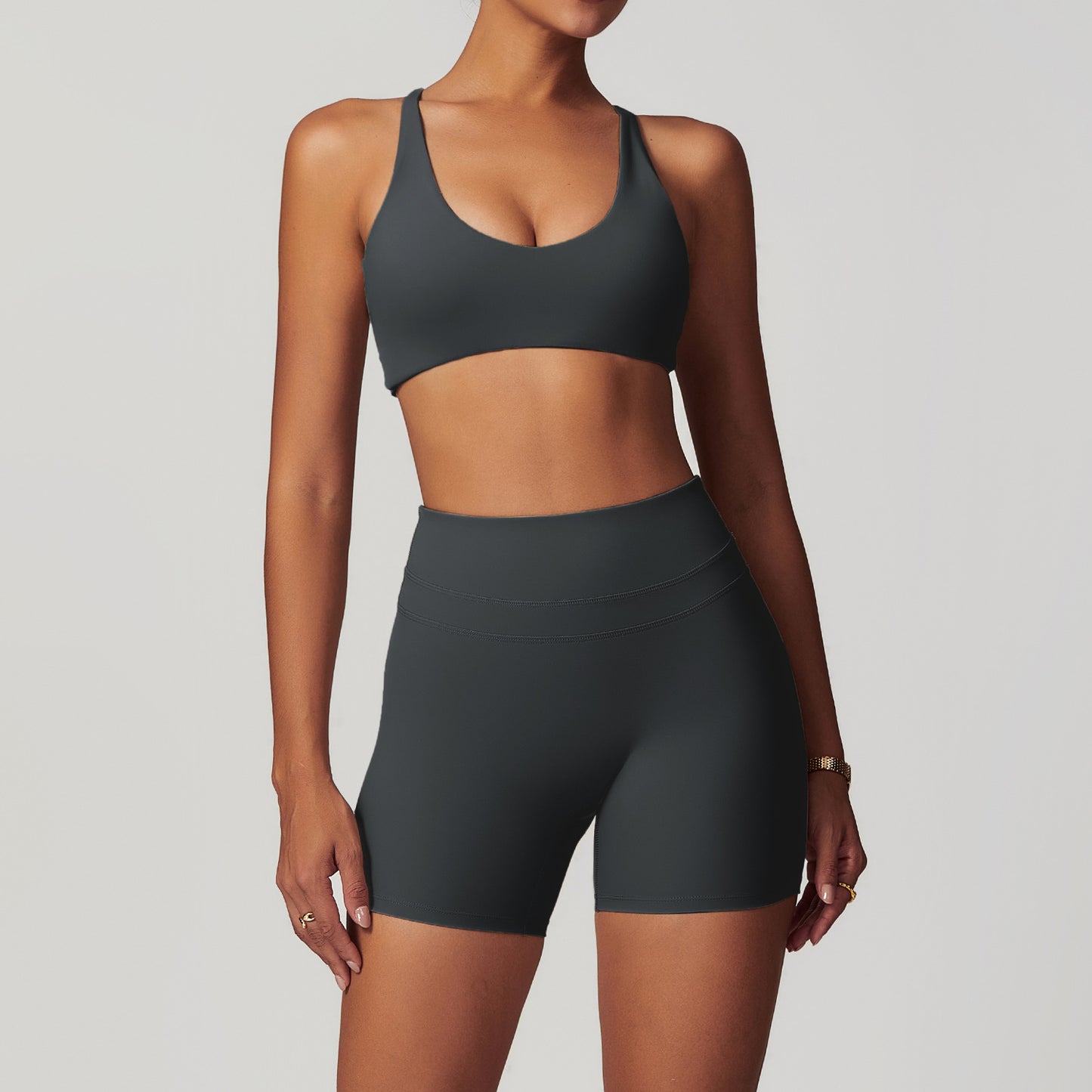 European And American Brushed Tight Back Yoga Bra