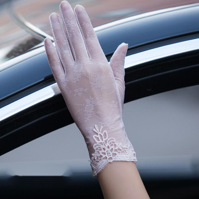 UV protection touch screen lace gloves