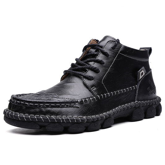 Large high top leather European and American men's Boots