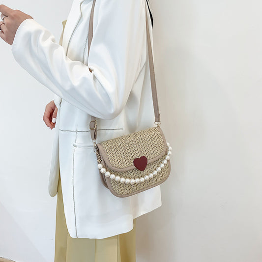 Retro Woven Women's Bag Foreign Style One Shoulder Crossbody