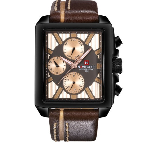 NAVIFORCE 9111 new men's watch waterproof watch multi-function six-pin quartz watch men's watch