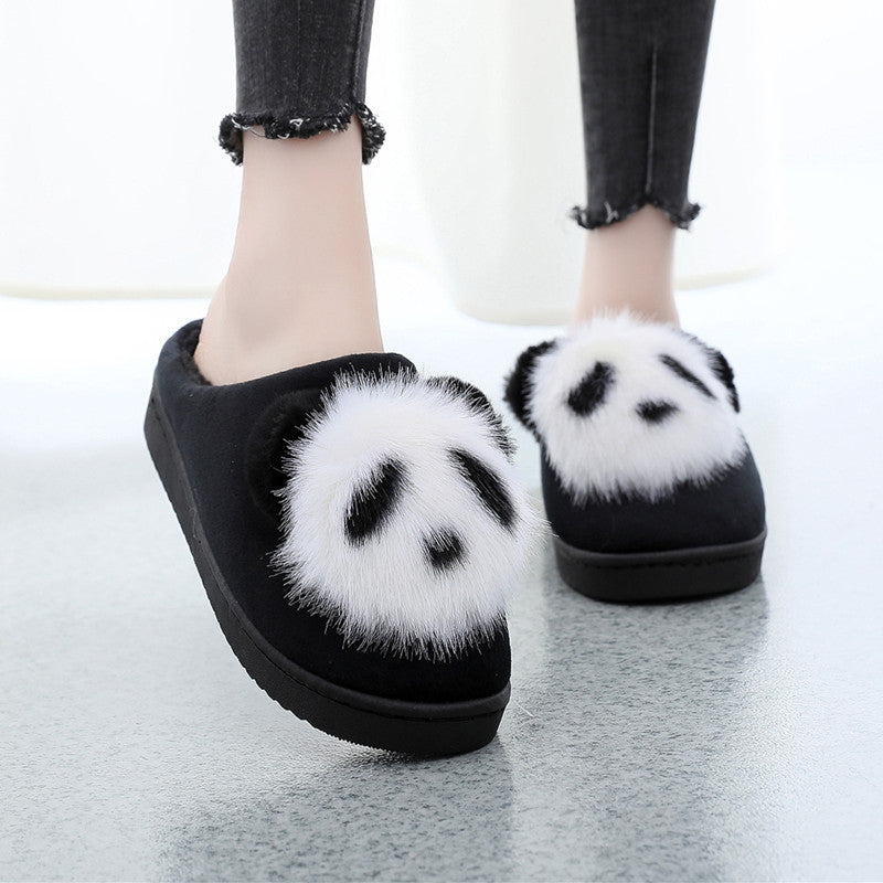 Cute cartoon panda cotton slippers