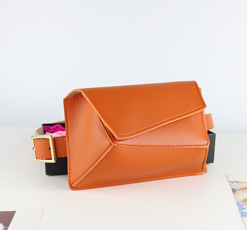 Fashion all-match irregular trapezoid belt waist bag
