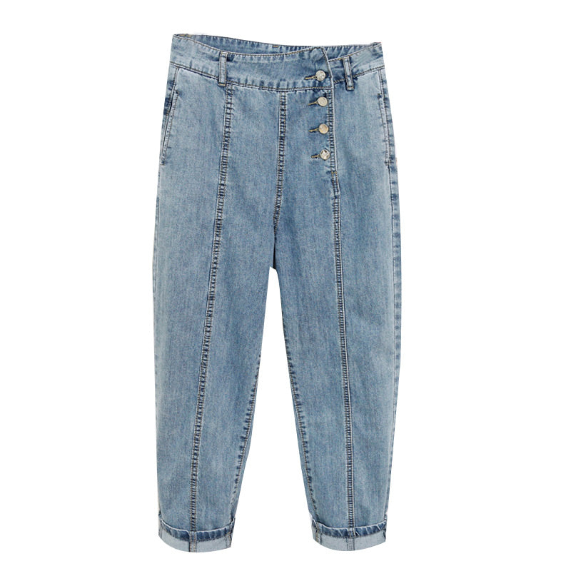 Women's stretch plus size high waist jeans