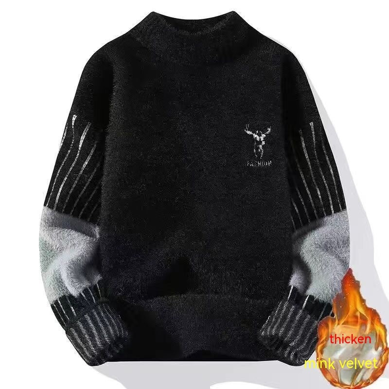 Mink Sweater Men's Warm Bottoming Shirt Trendy Sweater