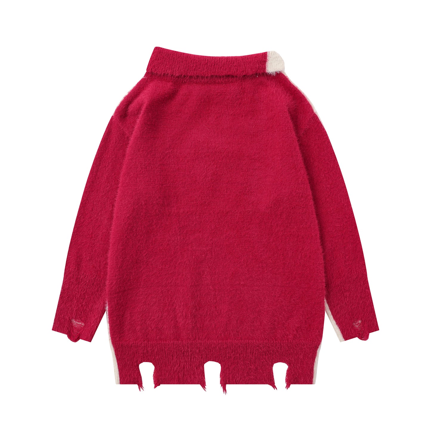 Autumn And Winter Design Sense Niche Women's Diagonal Collar Idle Style Loose And Warm Knitwear