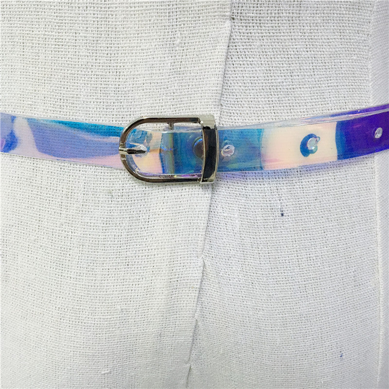 Laser Belt Leather Chain Waist Female