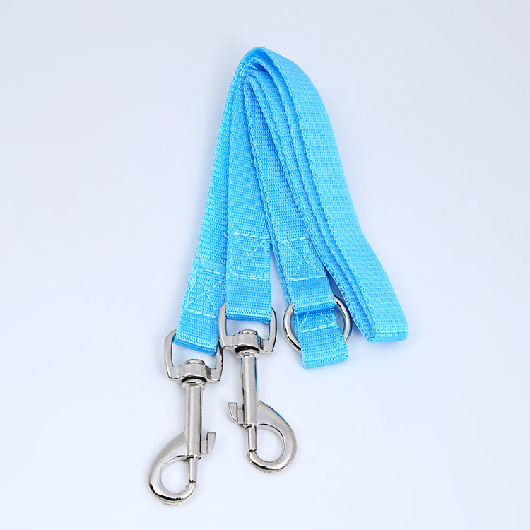 Pet Leash Multicolor Double Head One For Two
