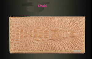 Women's Casual Long Zippered Leather Wallet