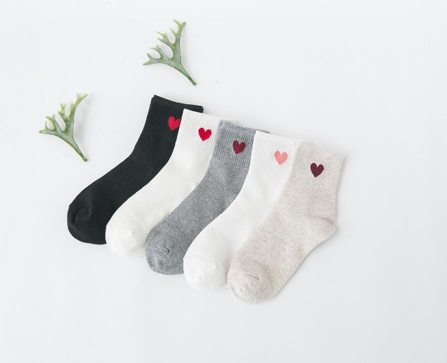 Korean wild tube socks female 200 needle cotton love
