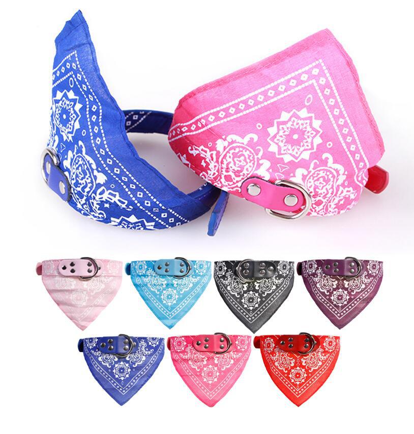 Printed triangle scarf saliva towel small dog collar
