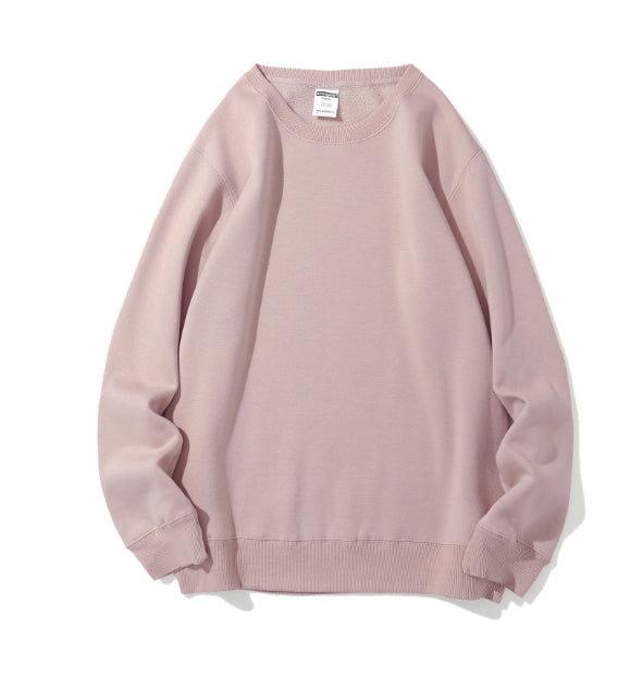 Polar Fleece Round Neck Sweater Fleece-lined Light Board Candy Color Long-sleeved Thickened Coat