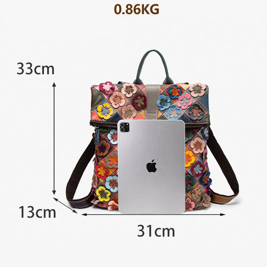 Colorful Plaid Floral Patchwork Bag