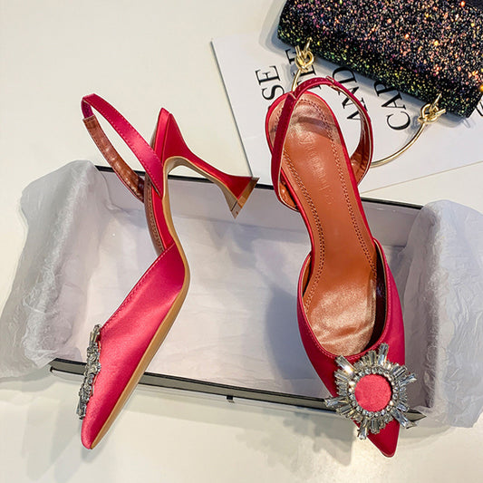 High Heels Wine Glasses And Pointed Sandals