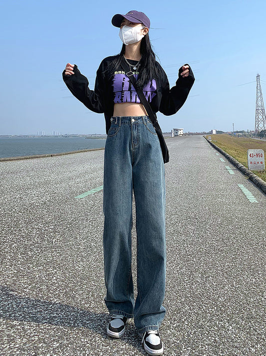 Women's Slim Retro High Waist Jeans
