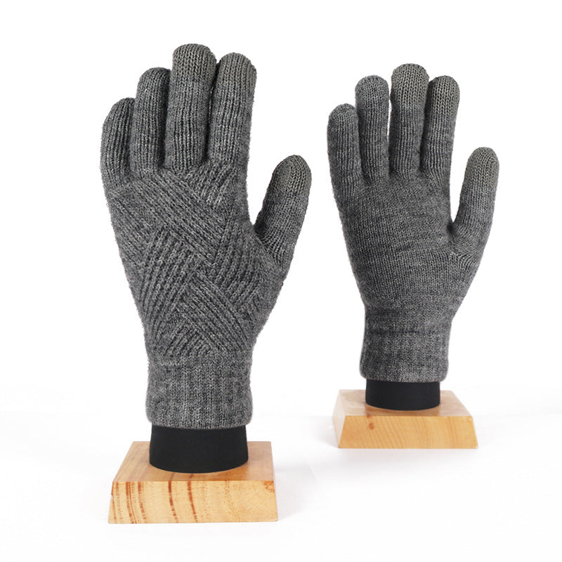 Men's Velvet Thickened Cold And Warm Cycling Gloves