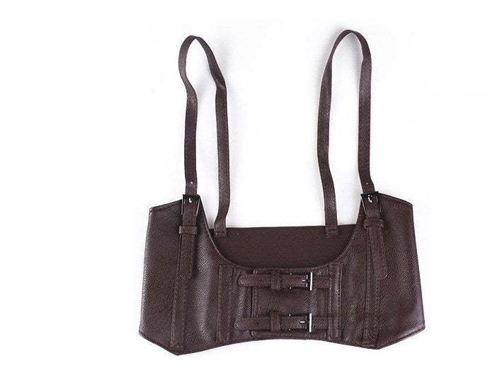 Women's sling, extra-wide belt, waistcoat style elastic elastic strap waist seal