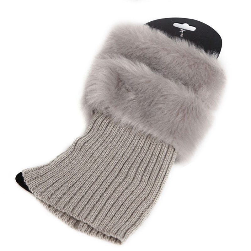 Boots, warm socks, Christmas fur, short wool shoes