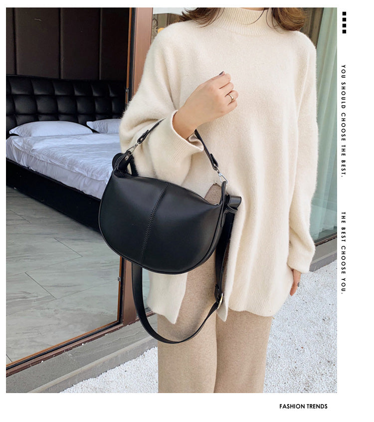 All-match texture diagonal simple shoulder bag