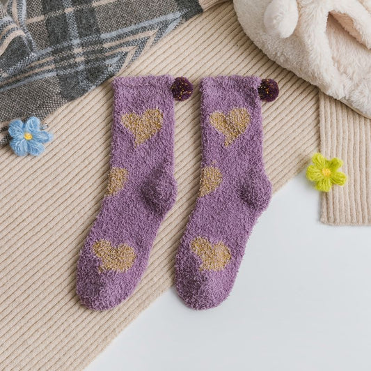 Coral fleece socks