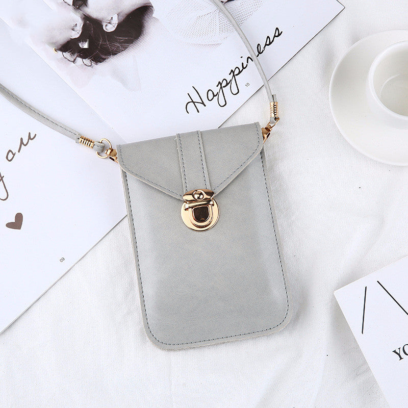 Korean double-layer retro phone bag