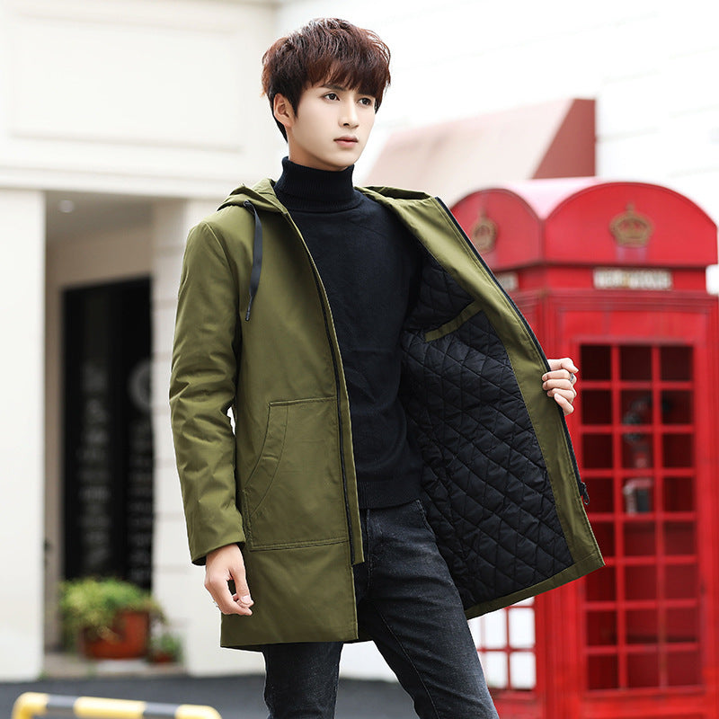 Men's thick hooded casual jacket