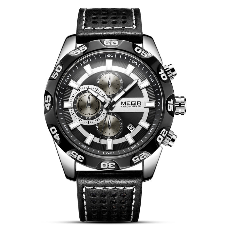 Multifunctional men's sports quartz watch
