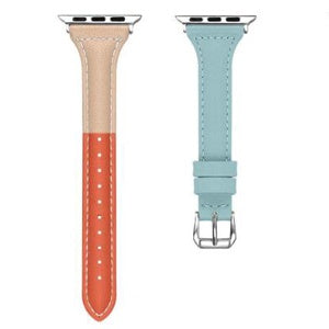 Three-color Single-turn Reduced Head Layer Cowhide Contrast Belt