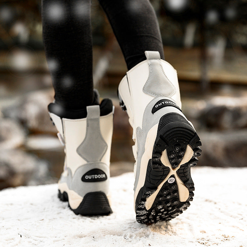 Women's Large Outdoor High Top Plush Mountaineering Shoes