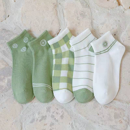 Lace Lace Day Socks College Style Ins Thin Style Small Floral Socks