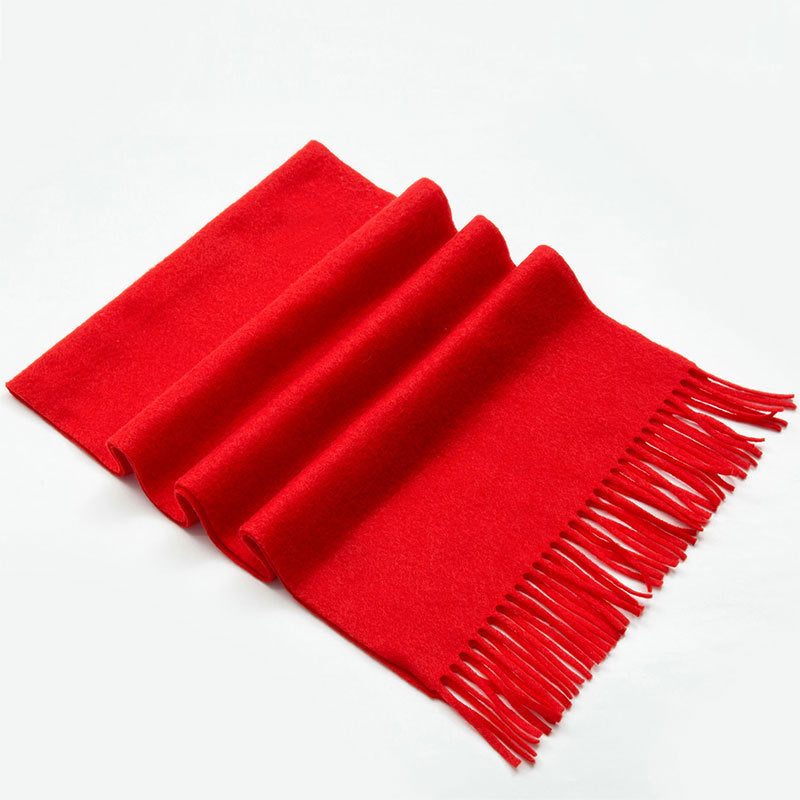 Embroidered Chinese Red Scarf Opening Ceremony Gift