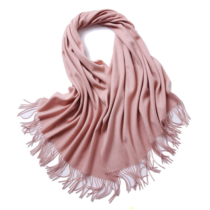 Wool solid color scarf
