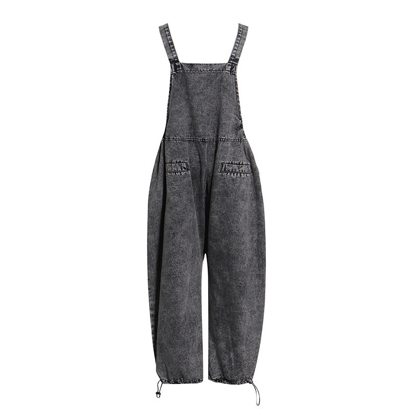 Personality Street Tooling Style Overall Jeans Women