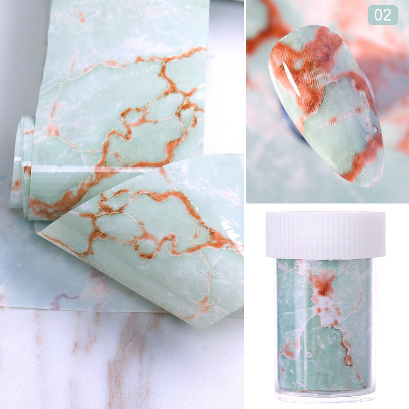Marble Smudge Pattern Starry Nail Sticker