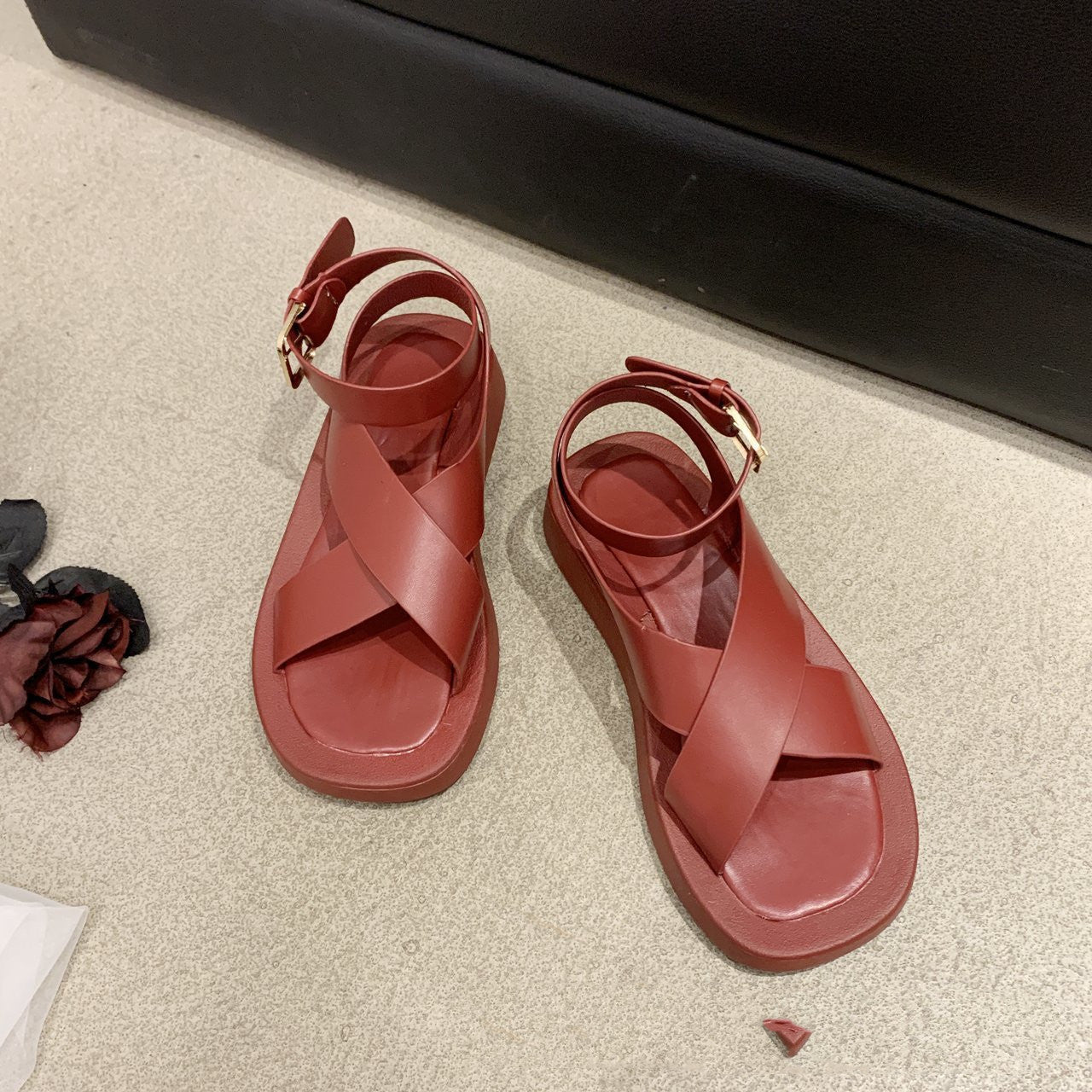 New Net Celebrity Fairy Style Student Fashion Platform Platform Roman Beach Shoes