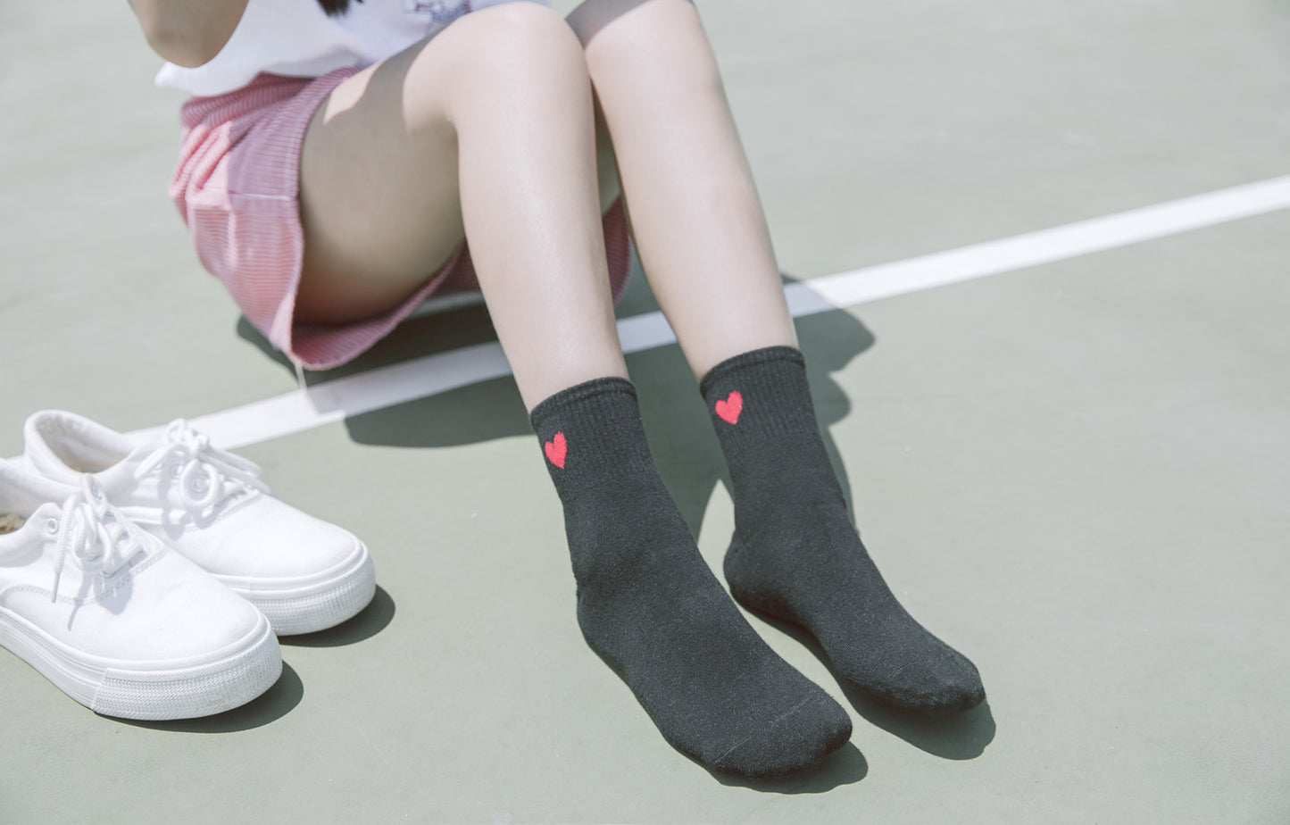 Korean wild tube socks female 200 needle cotton love