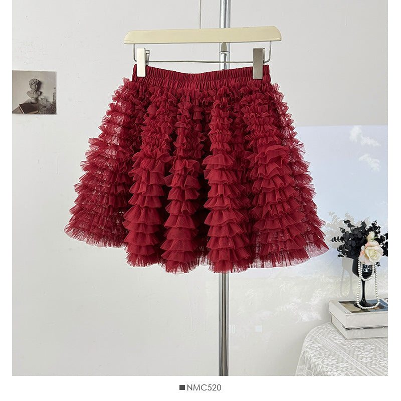 Korean-style Sweet Tulle Tutu Skirt For Women