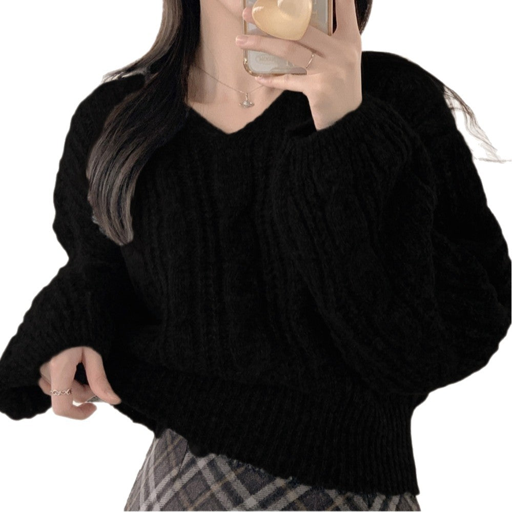 Korean-style Twist Long-sleeved Sweater Winter
