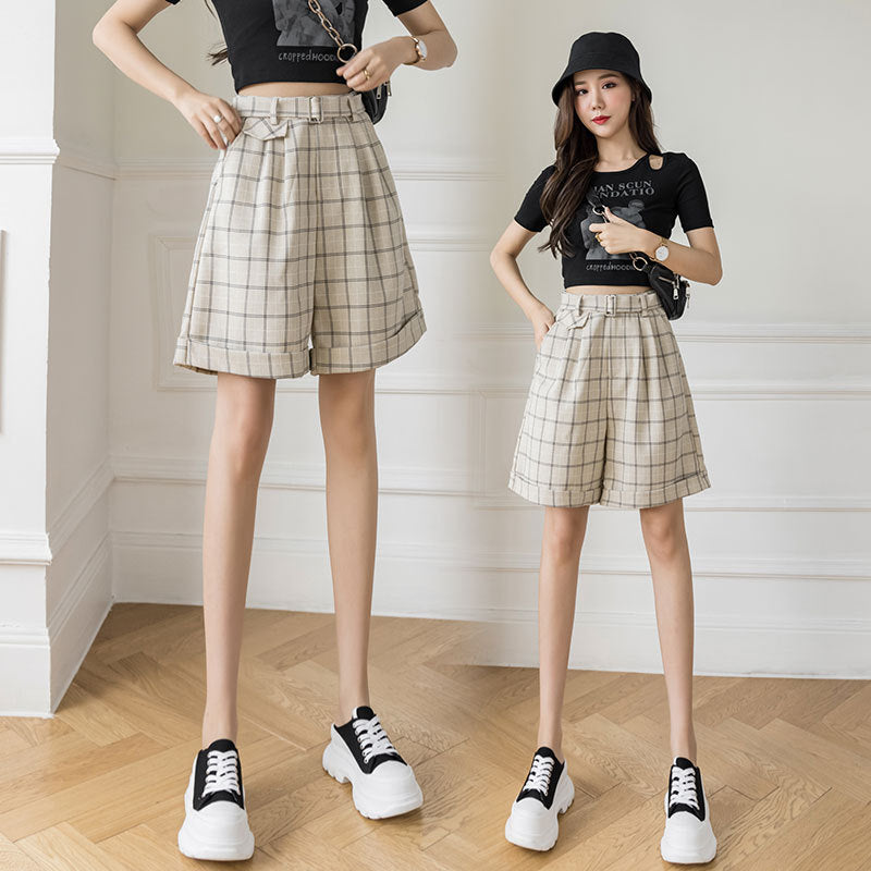 Summer Thin Pants New Fashion Plaid Pants Women Casual Pants