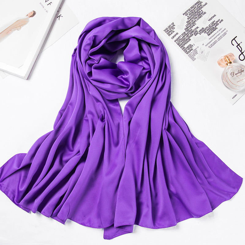 Monochrome matte satin headscarf
