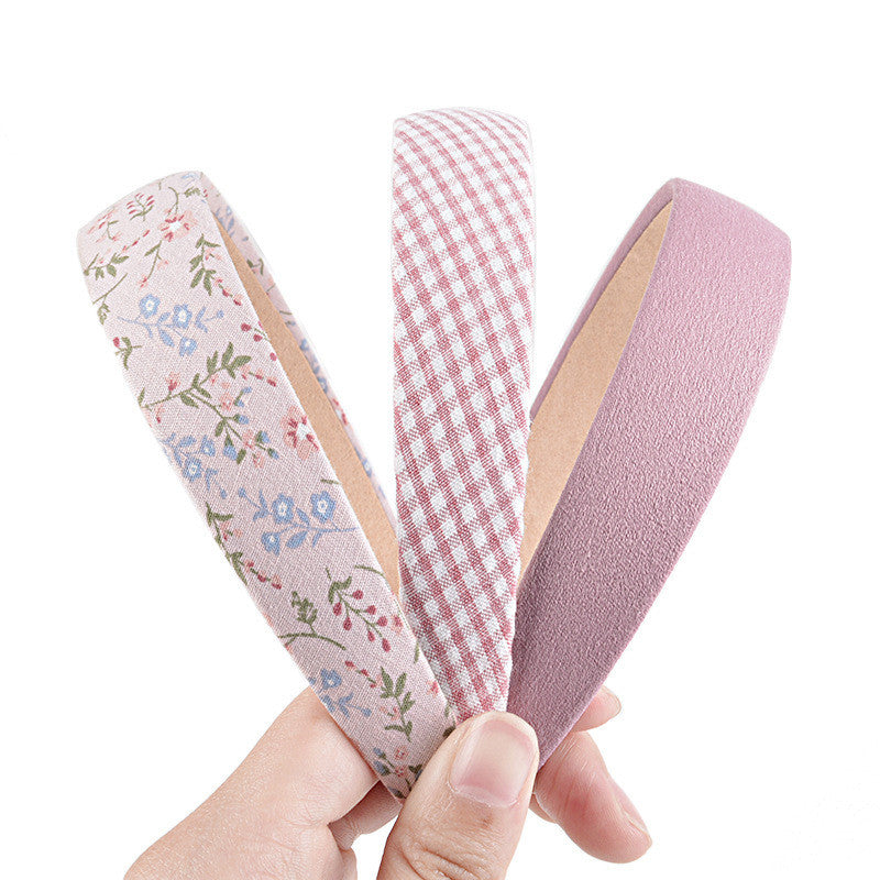 Floral Fine Hair Band Set Fabric Printing  Headband