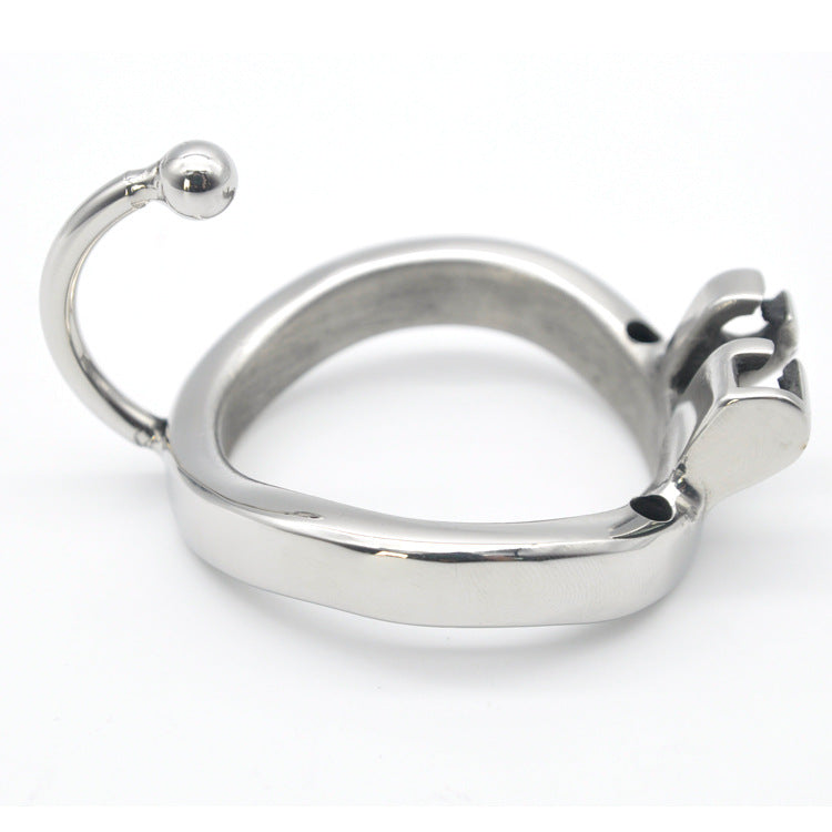 Men's short stainless steel chastity lock