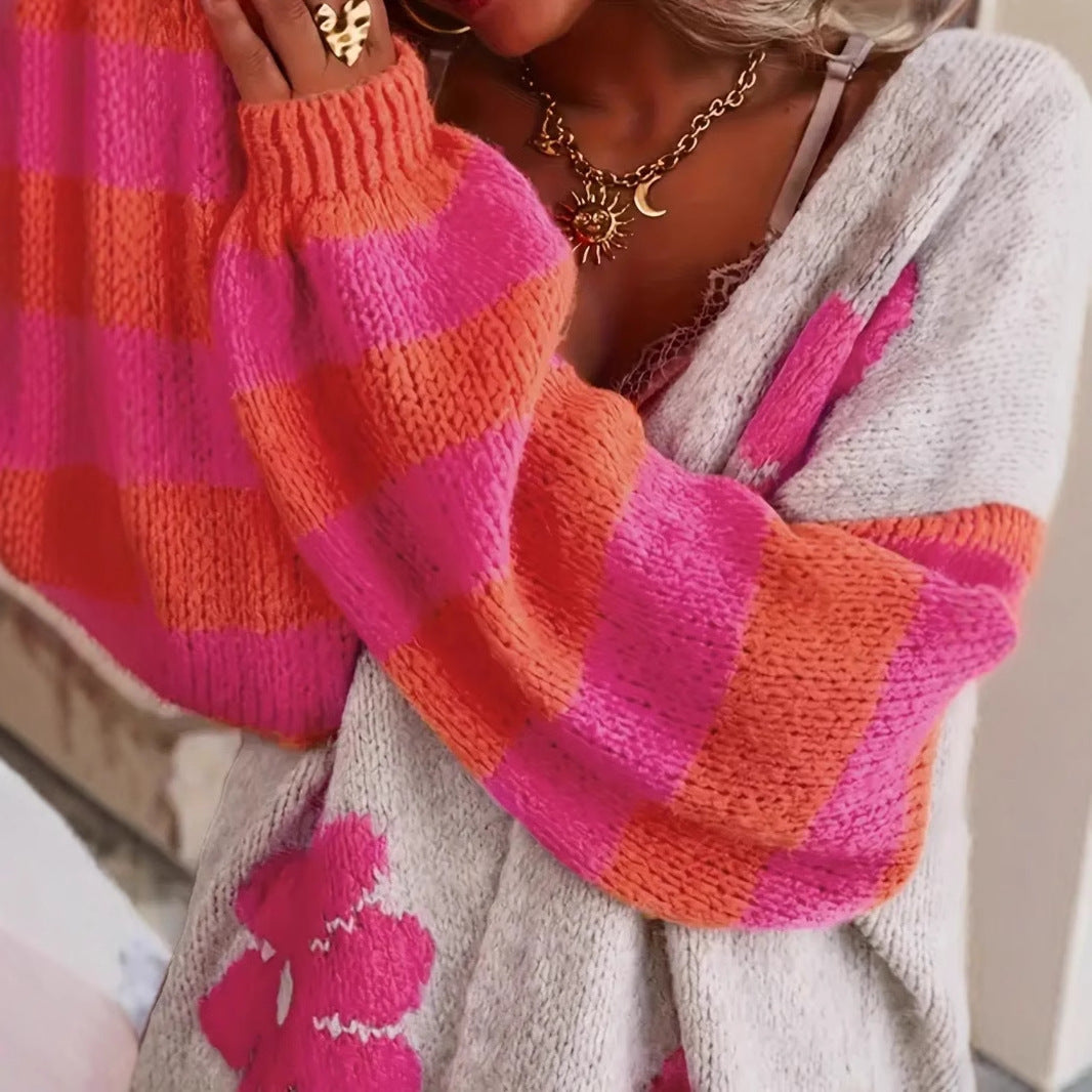 Lazy Plus Size Women's Loose Knitted Coat Sweater