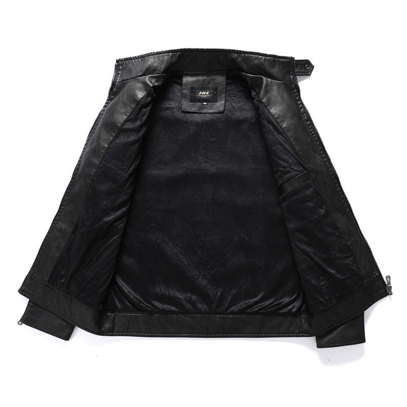 Imitation leather PU retro jacket