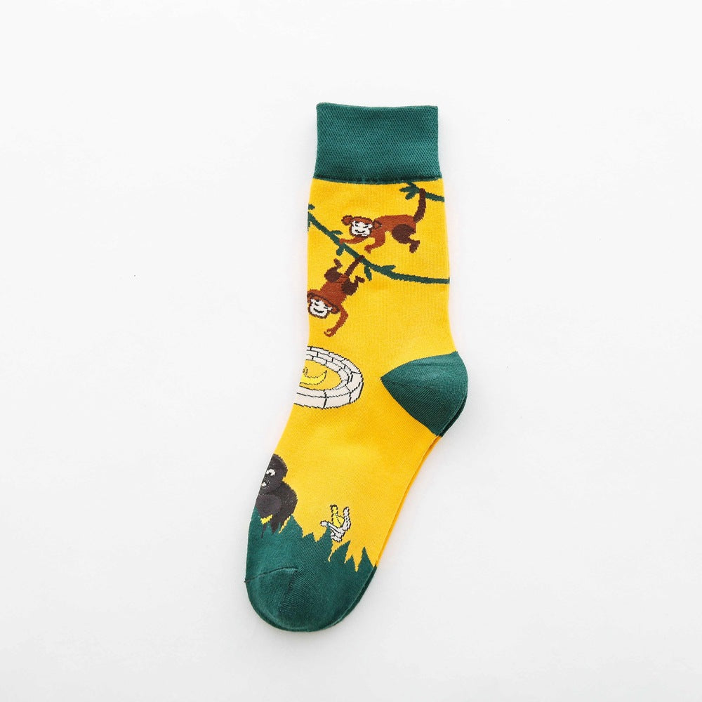 Fruit tube women's socks Jacquard cartoon Japanese women's socks
