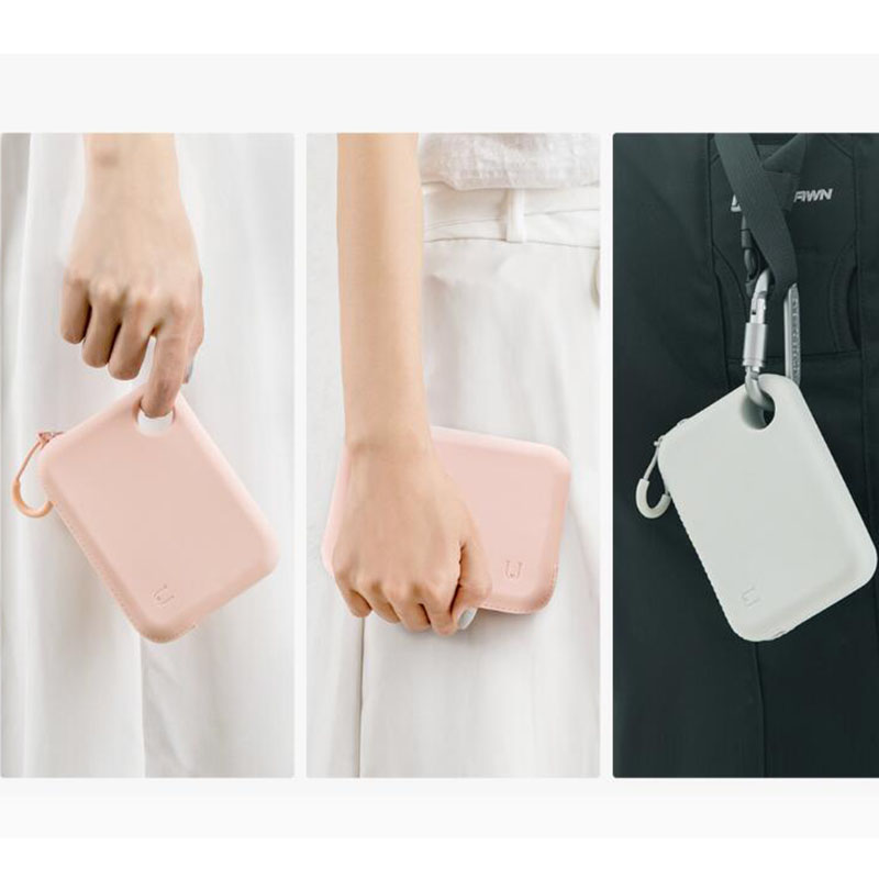 Xiaomi Mijia Silicone Portable Zippered Storage Pouch Bag Handbag Wallet Lightweight w/ Hand Strap