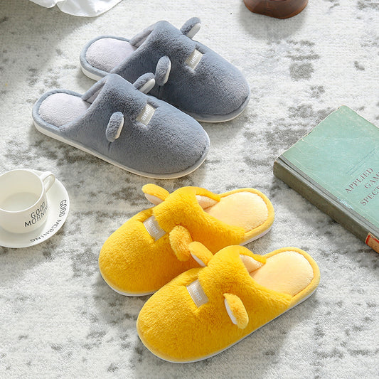 Couple indoor non-slip warm cotton slippers