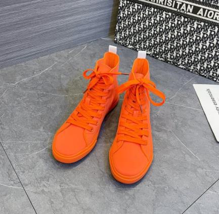 High-top Board Shoe Casual Running Anti-leather Boots Women's Soft Leather