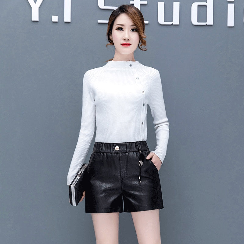 High waist slim boot pants