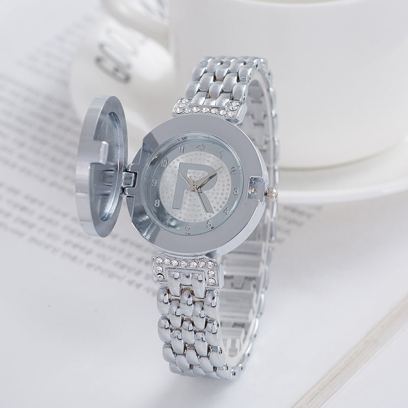Women's Flap Personality Bracelet Diamond British Watch
